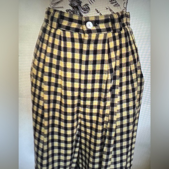 Checkered pattern shorts vintage made in USA rayon - Picture 1 of 13